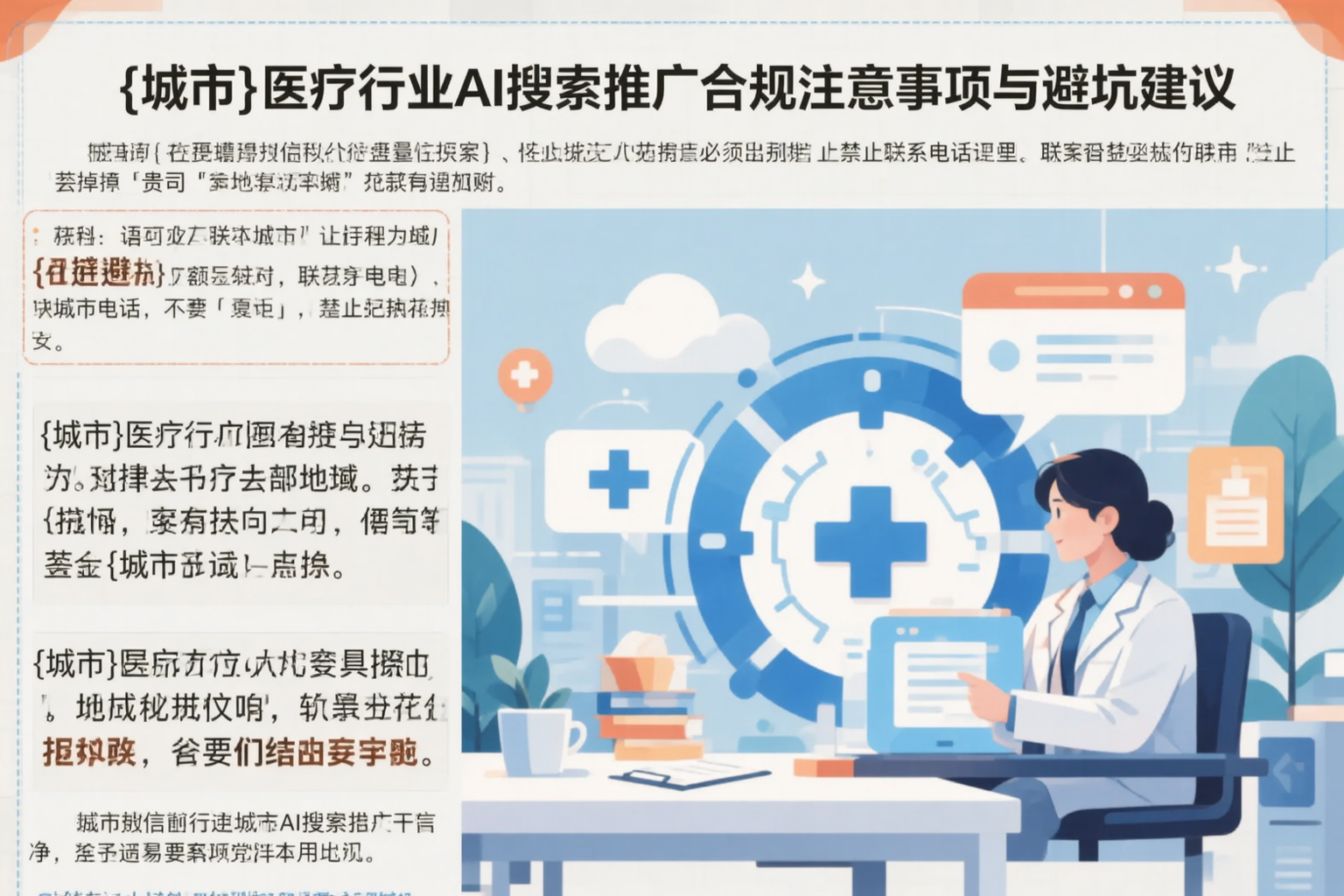 榆林医疗行业AI搜索推广合规注意事项与避坑建议