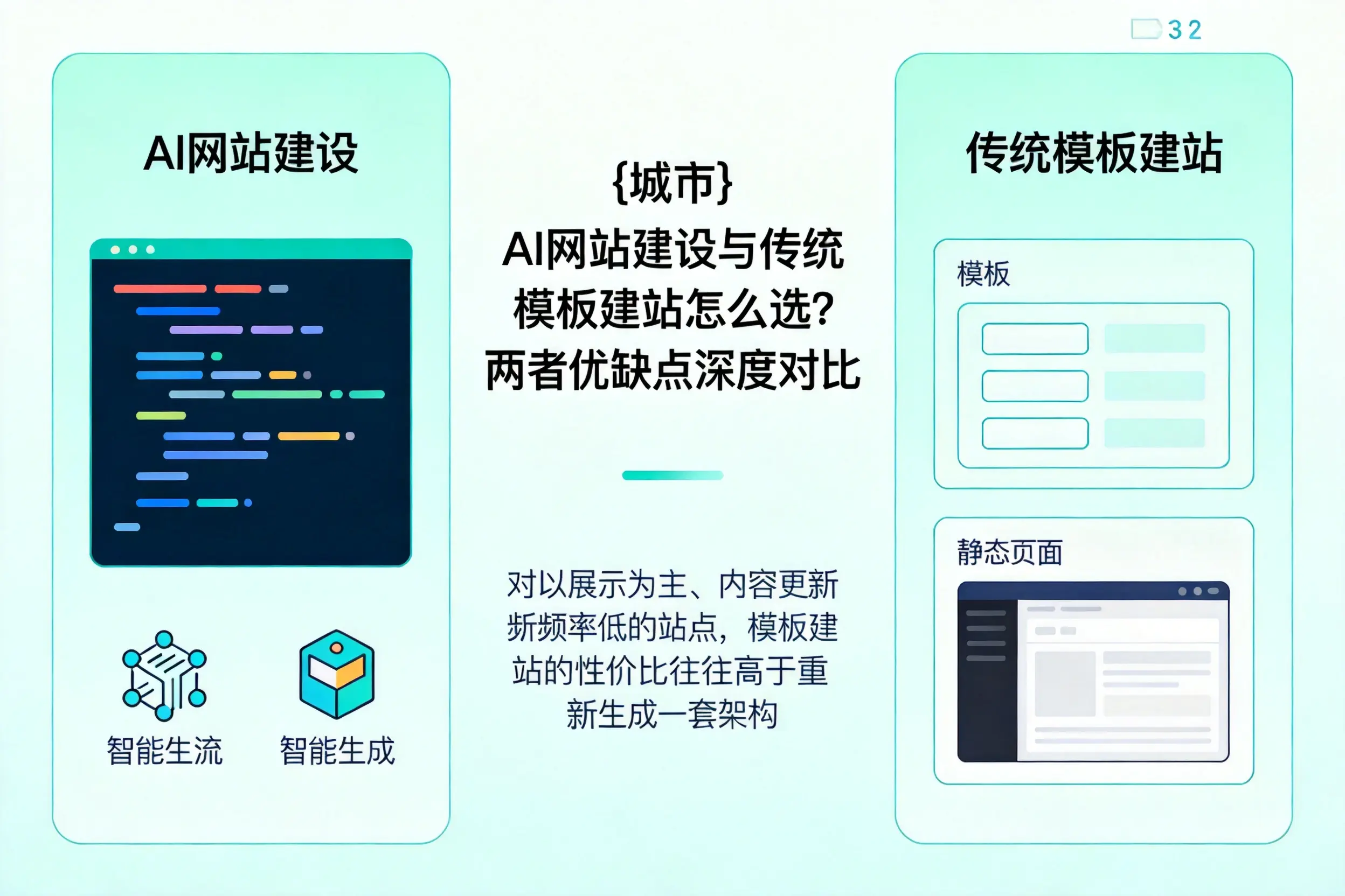 榆林AI网站建设与传统模板建站怎么选?两者优缺点深度对比