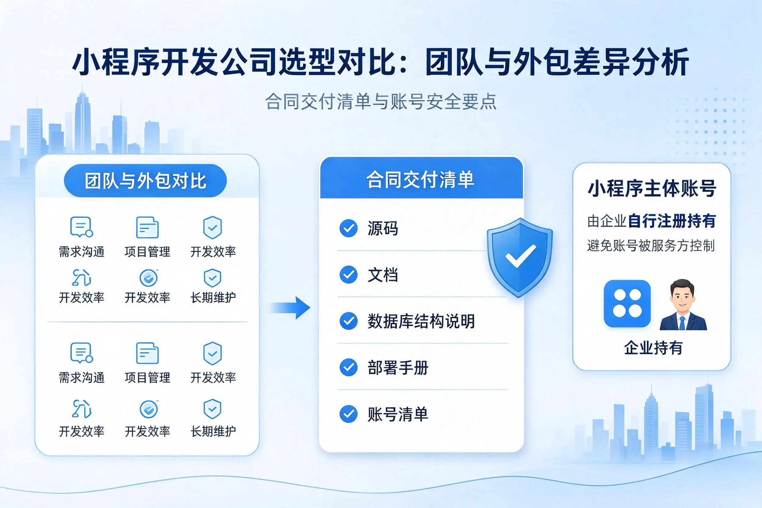 榆林小程序开发公司选型对比:团队与外包差异分析