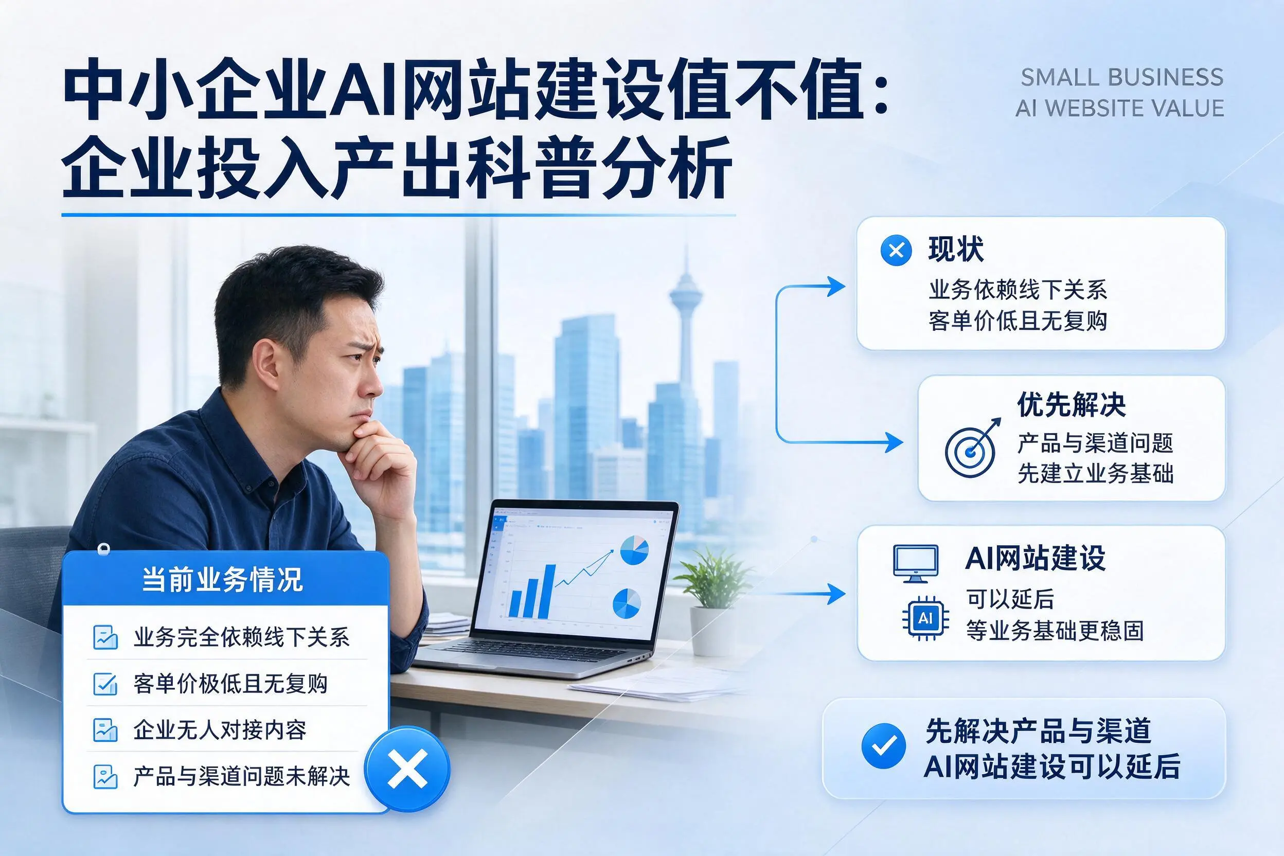 中小企业AI网站建设值不值:榆林企业投入产出科普分析