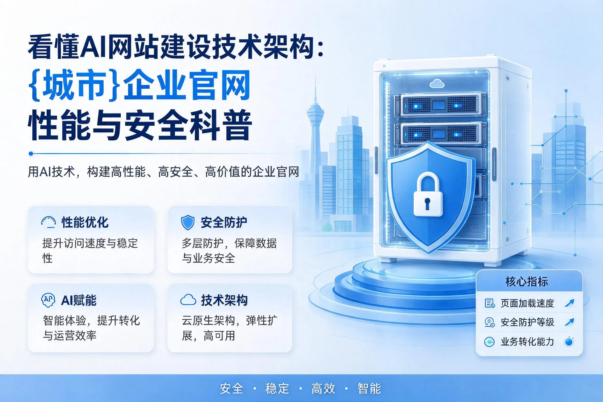 看懂AI网站建设技术架构:榆林企业官网性能与安全科普