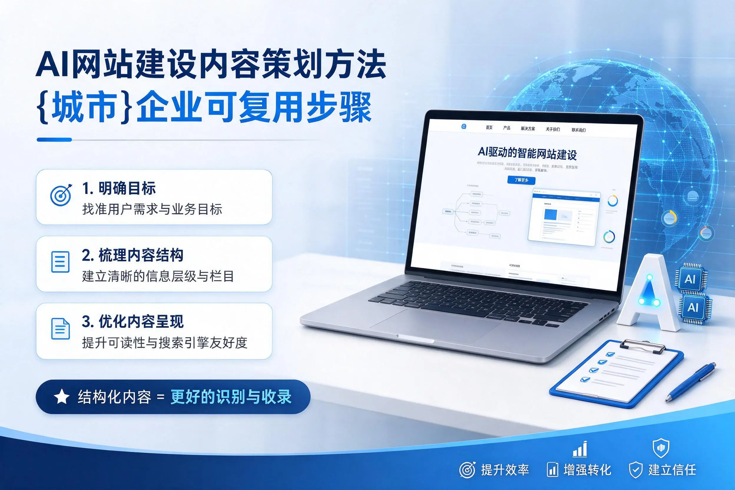 AI网站建设内容策划方法，榆林企业可复用步骤