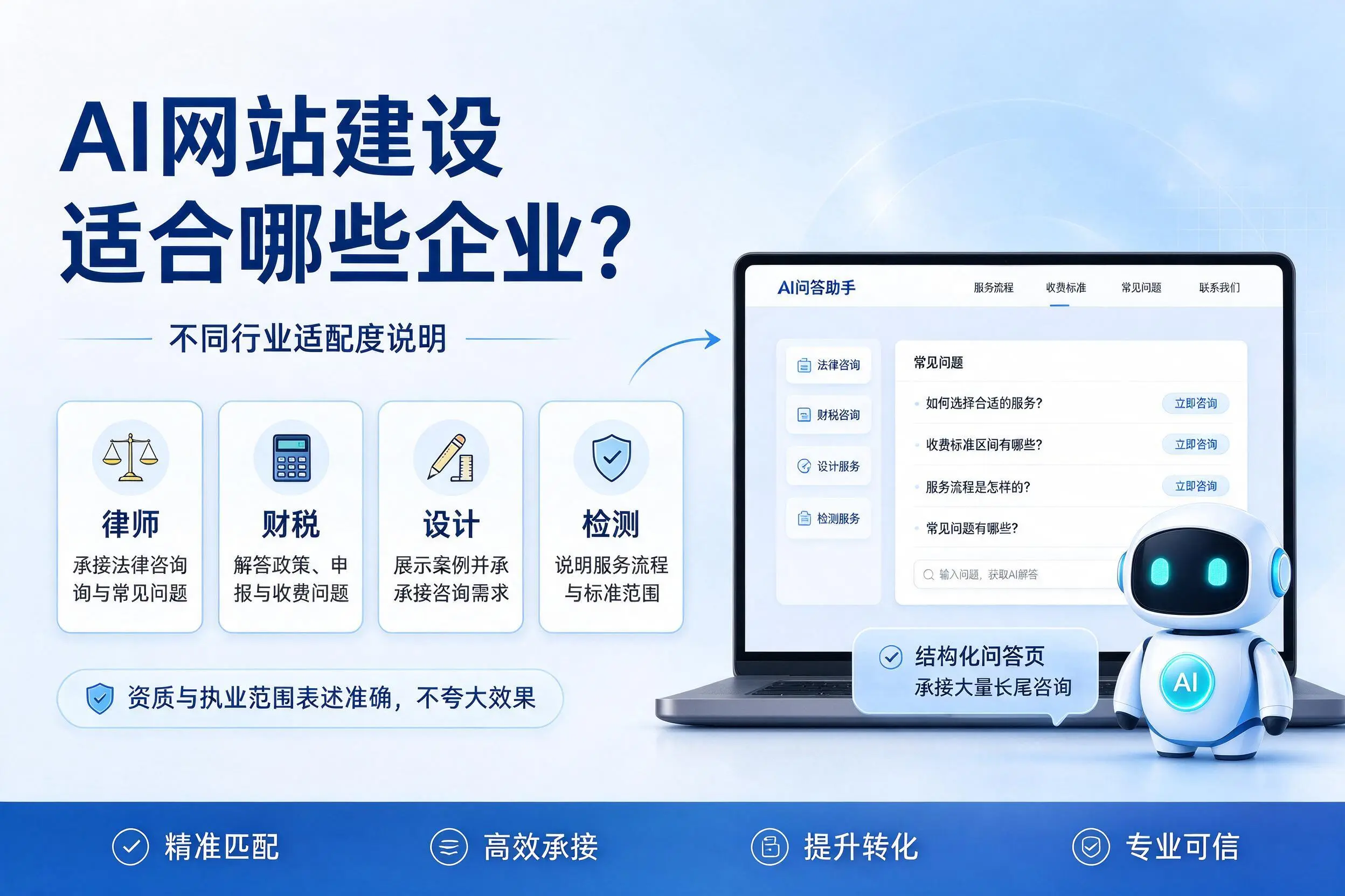 AI网站建设适合哪些企业？榆林不同行业适配度说明